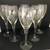 6 Elegant Wine Glasses etched with Flowers 5 thumbnail