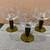GERMAN ROEMER RHINE WINE GLASSES ETCHED GRAPE DESIGN GREEN RIBBED STEM 2 thumbnail