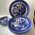 SET - BLUE WILLOW DISHES - Serving Bowl 9.25”- 4 Plates 9” - 2 Saucers 1 thumbnail