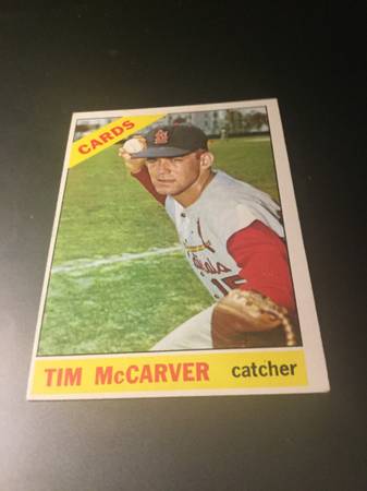 Tim McCarver Topp1966 St. Louis baseball card won 3 Emmys 1