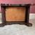 Antique Wood Rectangular Footstool Burgundy Floral Needlepoint Solid 18 thumbnail