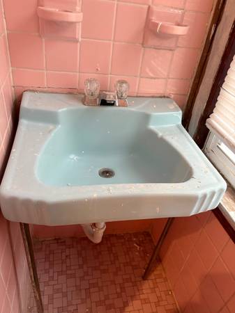 Bathroom Sink- wall mounted Mid Century Modern 1
