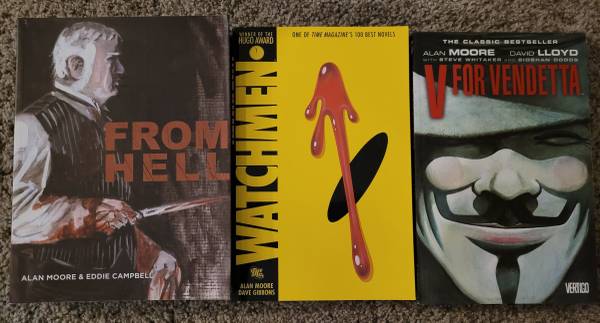 Watchmen, From Hell, V For Vendetta, Alan Moore Graphic Novel 3-pack 1