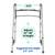 Medline Lightweight Two Button Folding Walker with 5" Wheels, Aluminum Frame Sup 4 thumbnail