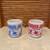 2 Hazel Atlas Ranger Joe Mug Cup Milk Glass Red Blue 1 thumbnail