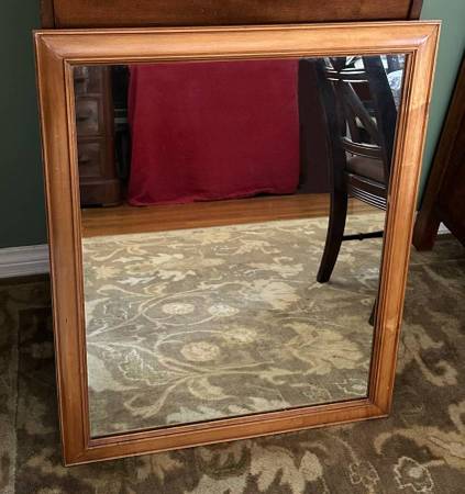 Solid Wood Rock Maple Framed Mirror 1