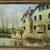 BEAUTIFUL LARGE VINTAGE OIL ON BOARD PAINTING OF HOUSE IN LANDSCAPE 4 thumbnail