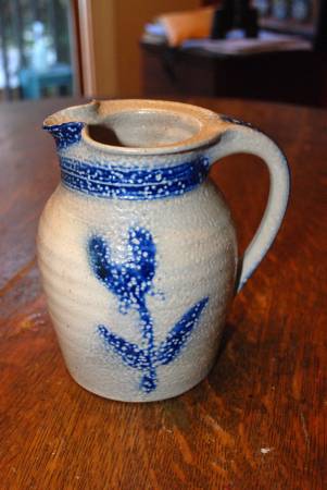 Tulip Stoneware Pitcher Rowe Pottery 1