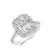 Engagement ring, CZ Oval Cushion 4.0 Ct. 14K Ring, by Birkat Elyon size 5 1/2 2 thumbnail