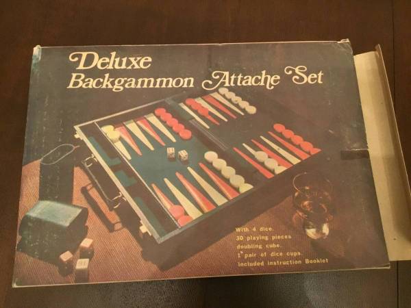 1970's Backgammon Attache Set in Original Box 1