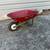 Decorative Garden Planter Wheel-barrel Red metal &Wood 2 thumbnail