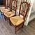 4 wheat back dining wood chairs with rush seats  41”T x 20”W x 18”D  1 4 thumbnail