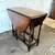Antique English Table Drop Leaf Gateleg Barley Twist Oak Oval c. 1920-30s 6 thumbnail