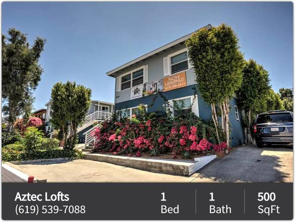 $1,995 / 1br - 500ft2 - 1 Bed, 1 Bath in Prime location across from SDSU , trolley & transit! (San Diego)63998601023362124