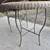 wrought iron round table, wicker, glass tabletop, matching chair, used 4 thumbnail