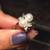 White Gold Ring (Size 6-7) with Natural Akoya Pearl and Diamonds Stone 3 thumbnail