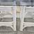 Set of 2 White Bamboo Side / End Tables with Glass Tops! 1 thumbnail