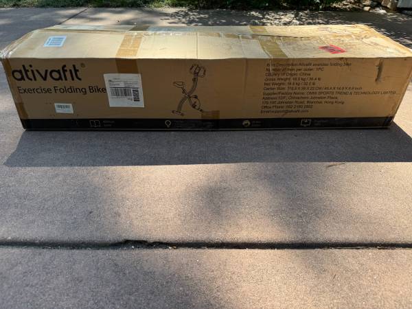 Ativafit exercise folding bike - brand new, in sealed box 1