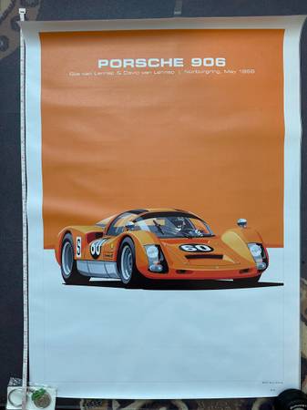 1 Porsche Vintage 906 Racecar Nurburgring print 1