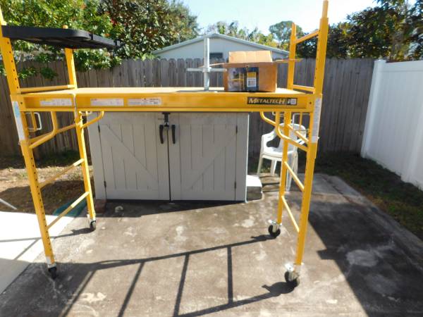 Jobsite 6 ft. Baker Style Rolling Scaffold Platform, 1100 lbs. Load Ca 1