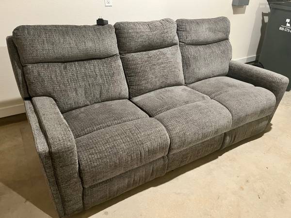 Fabric power reclining sofa 1