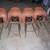 VINTAGE  ORANGE FIBERGLASS BAR STOOLS FROM 1950S 13 thumbnail