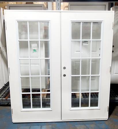 New 72" 15 Lite RH Outswing Fiberglass Exterior French Door 1