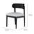 Set of 2 black dining chairs with boucle seats - NEW 2 thumbnail