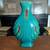 Pier 1 ceramic turquoise/brown/red glazed scallop shell style vase 1 thumbnail