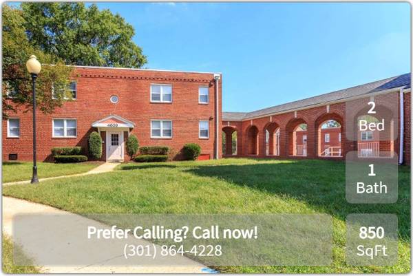 $1,850 / 2br - 850ft2 - Great 2 Bed, 1 Bath floor plans. Join us! (Mount Rainier - Prince George's Plaza)64040360734595122