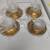 Bellini Gold Brass & Porcelain Demitasse Set Of 4 With Saucers VINTAGE 2 thumbnail
