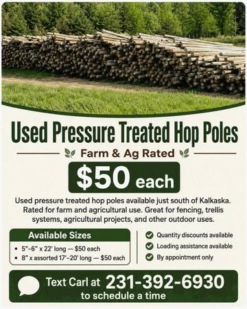 USED hop poles 1