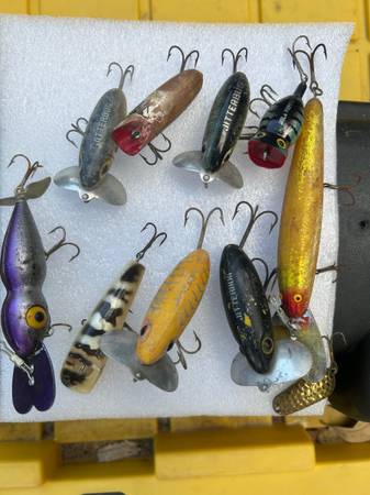 Old fishing lures jitterbug and others 1