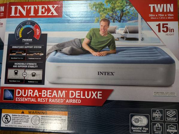 Intex twin airbed/inflatable mattress 1