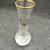 Clear Glass Happy Anniversary Bud Vase Gold Trim 6" 2 thumbnail