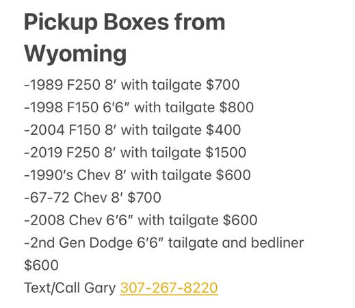 Pickup Boxes from Wyoming 1