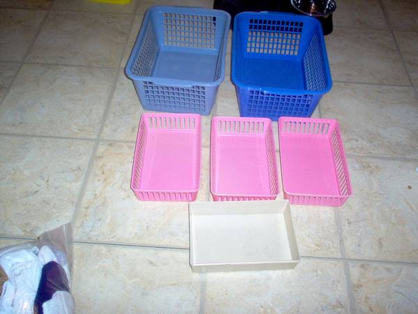 Desk Organizer Baskets. Quantity of 6 for $2 total 1