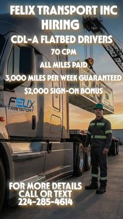 70 CPM - FLATBED DRIVER CDL-A OTR 1