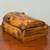 Vintage Burl Craft Solid Log Wood Jewelry Treasure Box Chest 3 thumbnail