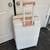 Legacy 28” Hardside Spinner Suitcase Checked Luggage White & Pink 2 thumbnail