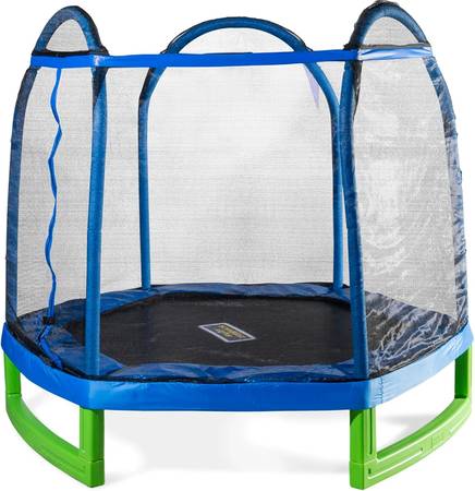 Sportspower My First Trampoline 7' with Safety Enclosure Net 1