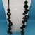 Black Chunky Ribbon Tie Beaded Necklace 1 thumbnail