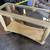 Wooden sofa console table-cream colored "distressed" look 1 thumbnail
