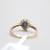 14K Yellow Gold Blue Topaz & Clear Stone Engagement Ring (Size 6 3/4) 4 thumbnail