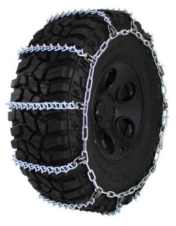 Quality Chain Light Truck Wide Base Carbon Link V-Bar Non-Cam Tire Chains (3831) 1