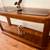 Console Sofa Table 53“ w 2 tiers  solid wood & glass top  Vintage 2 thumbnail