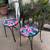 Pair of Metal Patio  Chairs with Round Tropical Floral Cushions 2 thumbnail