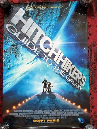 HITCHHIKER'S GUIDE TO THE GALAXY (2005) Rolled DS 1 Sheet Movie Poster 1