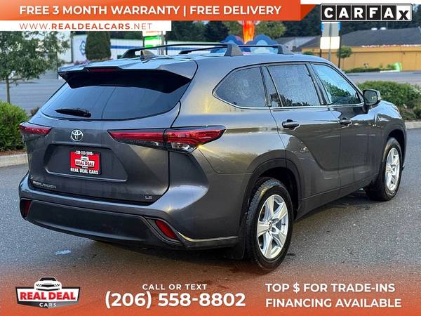 $463/mes - 2022 Toyota Highlander LESUV - $29,999 (9326 Evergreen Way Everett,)63623335214849123