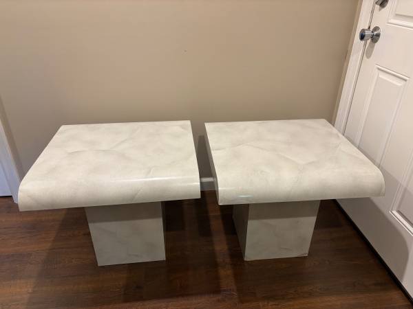 2 Grey end tables 1